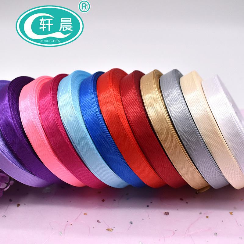 1cm Polyester Ribbon Multicolor Gift Packaging Ribbon Cake Baking Ribbon Wedding Decoration Candy Box Book Label Belt