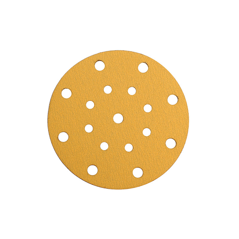 Spot wholesale yellow sand flocking 6 inch dry sanding paper car paint polishing piece brushed piece adhesive sandpaper