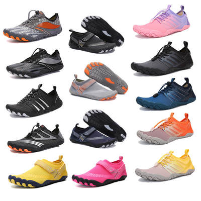 Factory wholesale men's and women's snorkeling shoes wading beach diving shoes swimming fitness cycling mountaineering five finger shoes