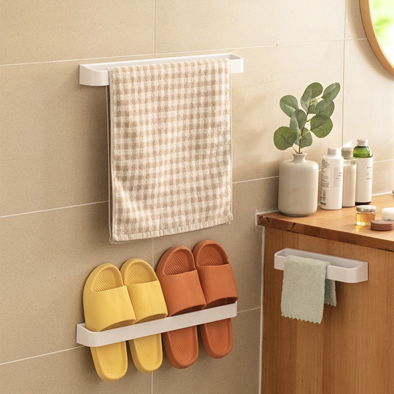 Bathroom Punch-free Slipper Rack Toilet Storage Rack Shoes Storage Artifact Toilet Wall Hanging Rack Draining Rack