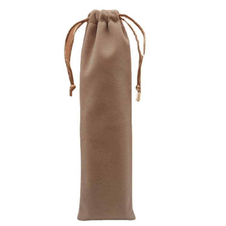 New Lisi velvet drawstring bag high-end long velvet bag thickened non-hair removal drawstring bag dustproof storage bag
