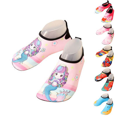 Children's Skin-sticking Non-slip Anti-cut Beach Shoes Printed Water Park Quick-drying Breathable Soft Bottom Floor Socks Yoga Shoes