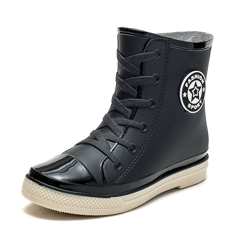 waterproof-fleece-lined-ankle-boots-womens-short-plastic-rain-boots-warm-anti-slip-korean-style-for-students