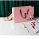 Clothing store portable kraft paper bag shopping bag thickened ins style high-end pink fashion printed logo high-end 5