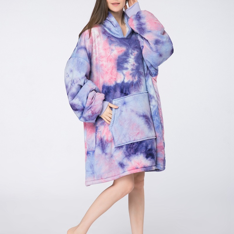 Huggle hoodie怠け者の頭のテレビのじゅうたんの屋外の防寒服と帽子をかぶって綿毛の保温服の室内のパジャマをつかみます。|undefined