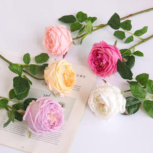 Simulation moisturizing hand rose wedding shooting props wet sense advanced sense Austin simulation rose wholesale