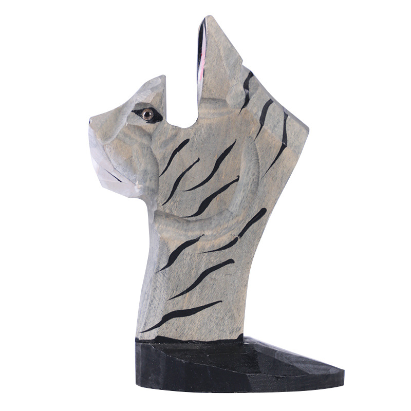 Wood carving glasses frame animal glasses frame creative desktop decoration factory wholesale wooden crafts display stand gift