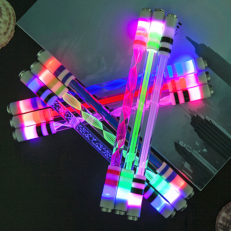 Transfer pen batch luminous transfer pen acrylic transparent glass drop-resistant novice transfer pen cool colorful slow flashing light