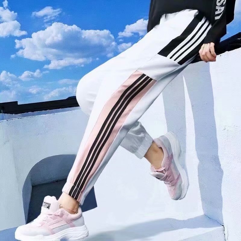 Sports Pants Women's Summer Thin ins Trendy Loose Student 2023 New Plus Size Nine-legged Casual Pants for Chubby Girls