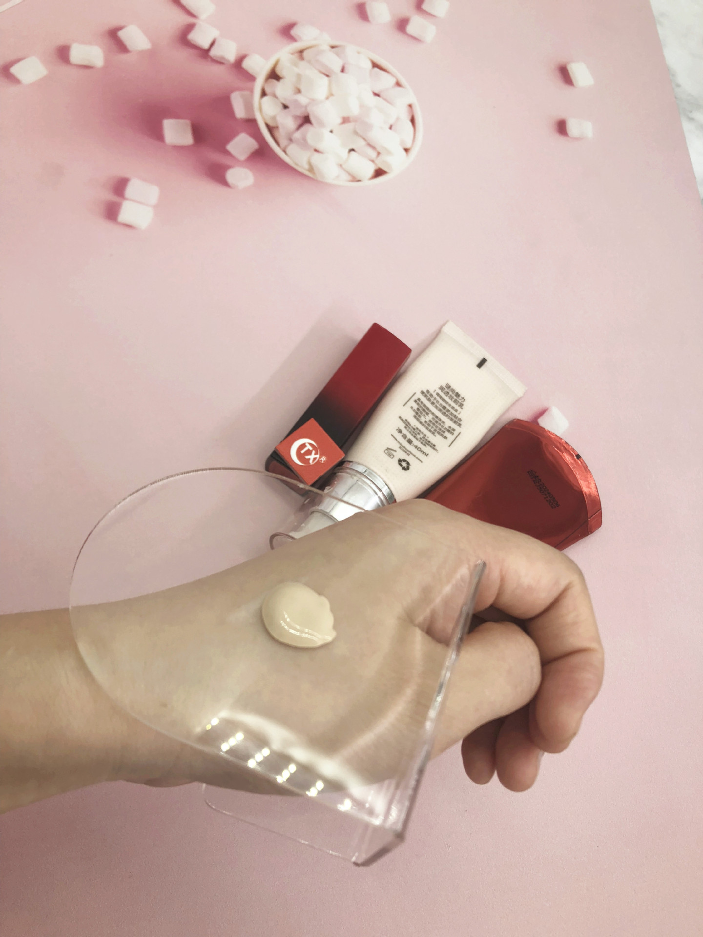 Cross-border popular nail transparent palette foundation makeup palette acrylic transparent powder palette large small size