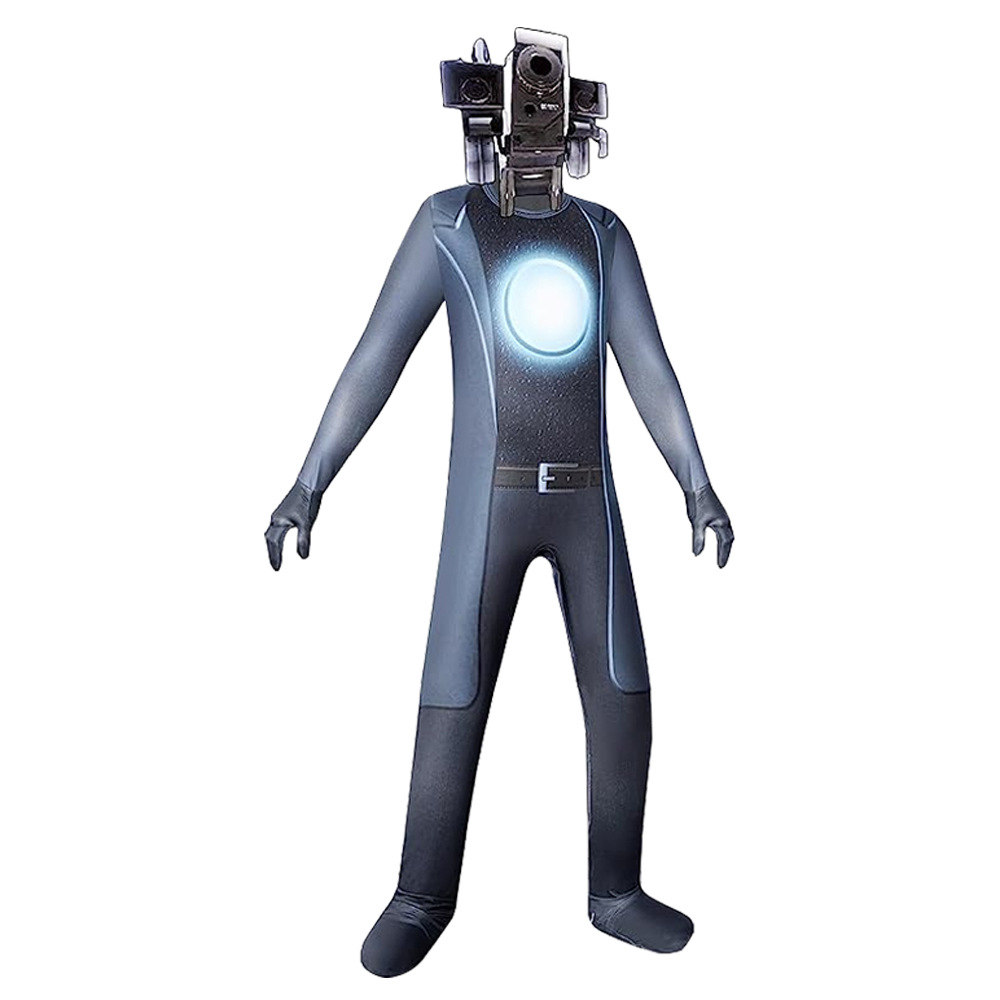 Halloween cos horror game TV man toilet man one-piece tights cosplay jumpsuit monitor man