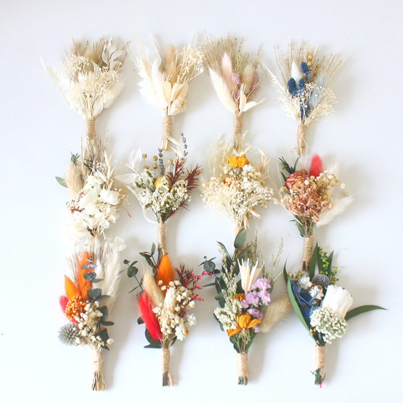 Cross-border Dried Flower Mini bouquet Bride Bridesmaid Wedding Corsage Gift Box Decoration Dried Flower Eternal Flower Accompanying Gift