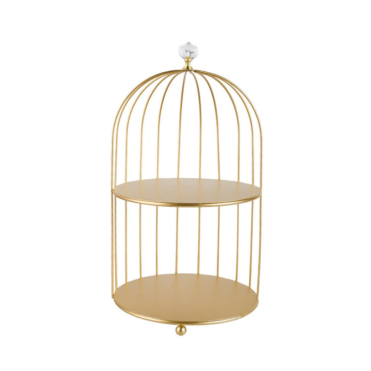 iron-art-bathroom-bird-cage-organizer-shelf-cosmetic-and-skincare-storage-rack-desktop-perfume-organizer-european-style-2-layers