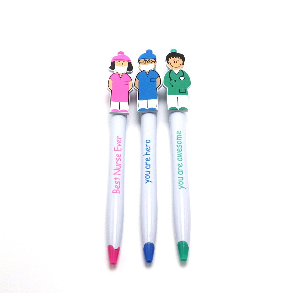 Amazon Hot Doctor Nurse Cartoon Shape Creative Ballpoint Pen Nurse Day Gift Advertising Promotional Gift Pen