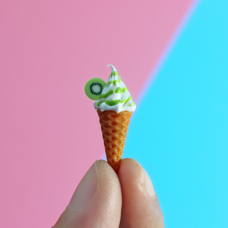 Doll House food and play scene shooting props miniature toy model simulation ice cream Mini Ice Cream Cone I327