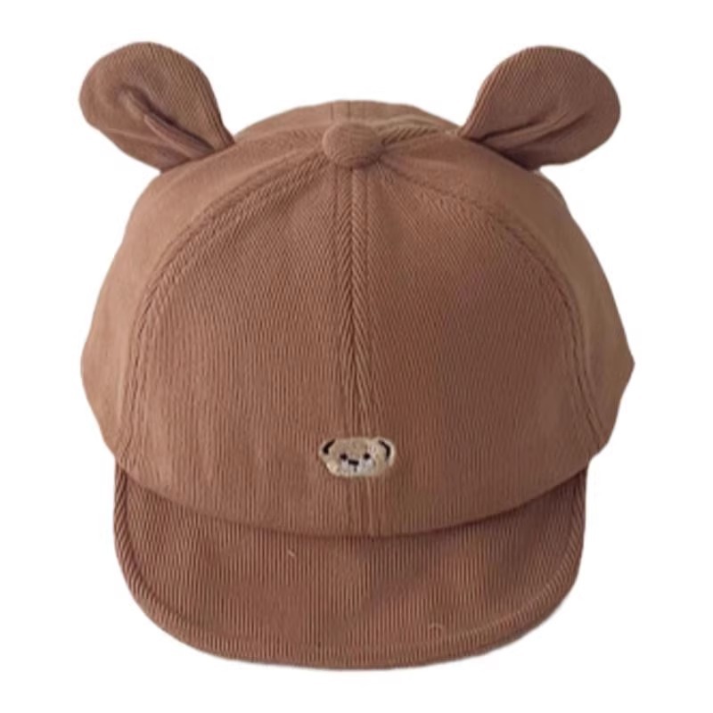 Yipan baby hat autumn and winter New Korean cartoon bear infant warm outdoor sun-proof baby peaked cap