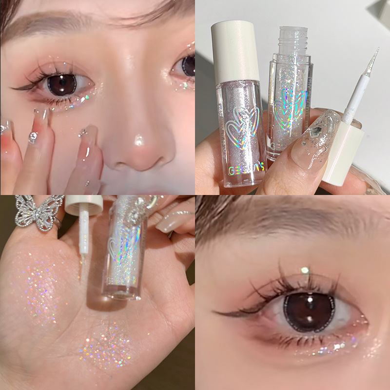 Gellas liquid eye shadow a drop of tears eye shadow lying silkworm brightening liquid pearlescent fine flash eye shadow