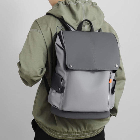 PU leather men's bag trendy backpack men's large capacity travel backpack wholesale tooling function men's backpack