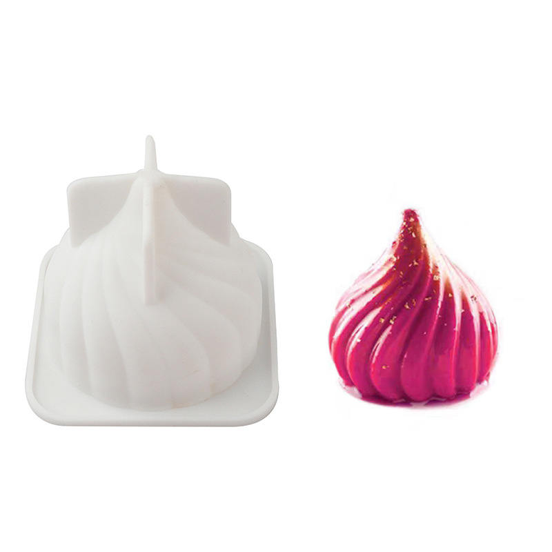 6-piece 15-piece cyclone mousse cake mold French dessert onion head steamed stuffed bun silicone mold chocolate baking