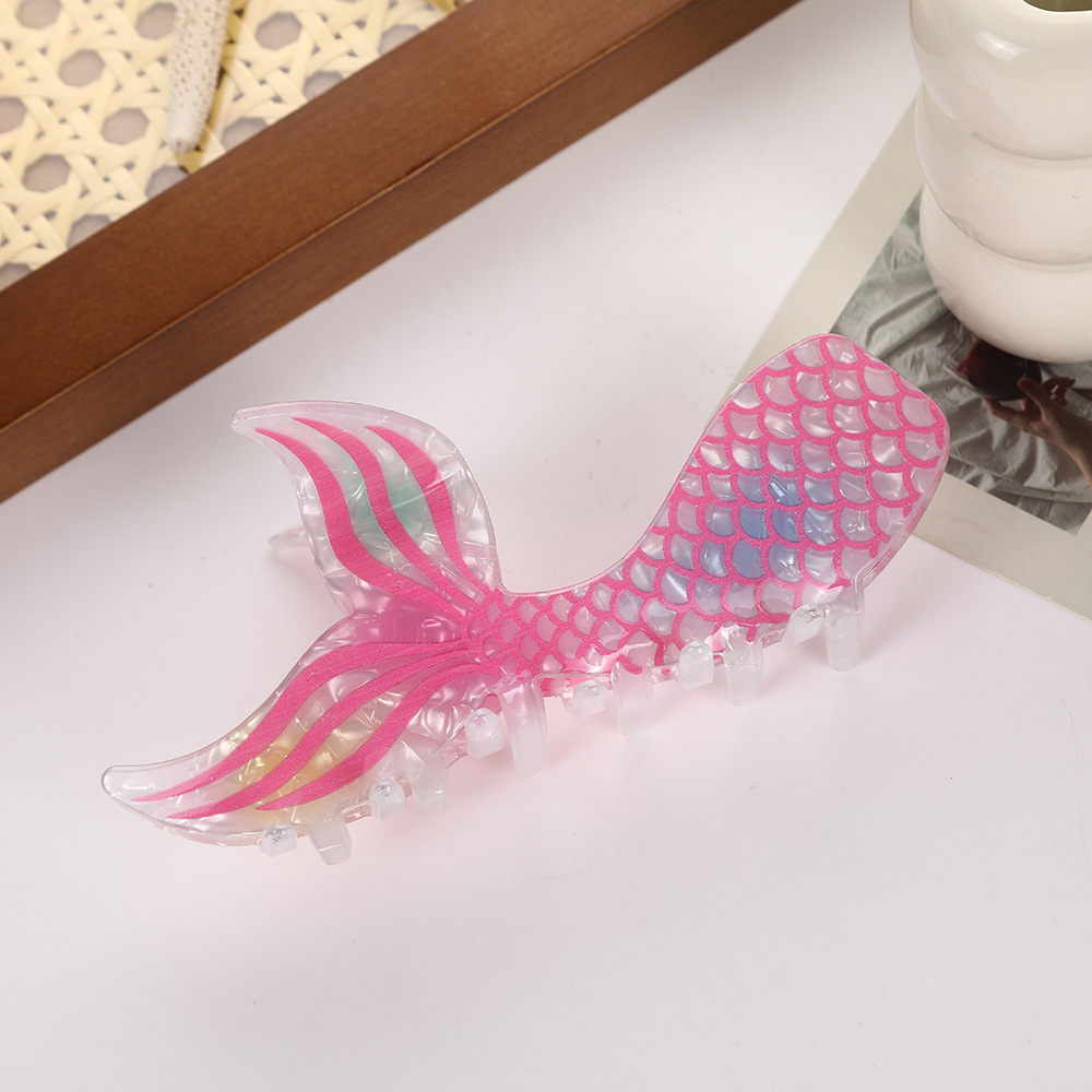 Acetic acid hairpin high texture fish tail adult female shark hair accessories wash clip hairpin_voghion.com