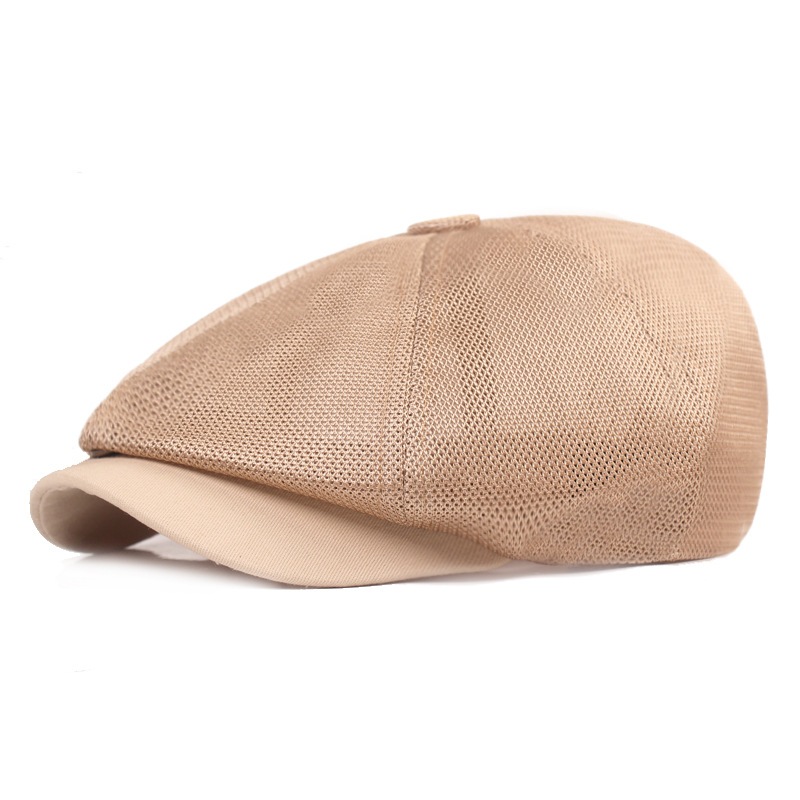 Cross-border Mesh Cap Men's Summer Sunshade Breathable Sunscreen Advanced Cap Youth Travel Beret Children's Tide