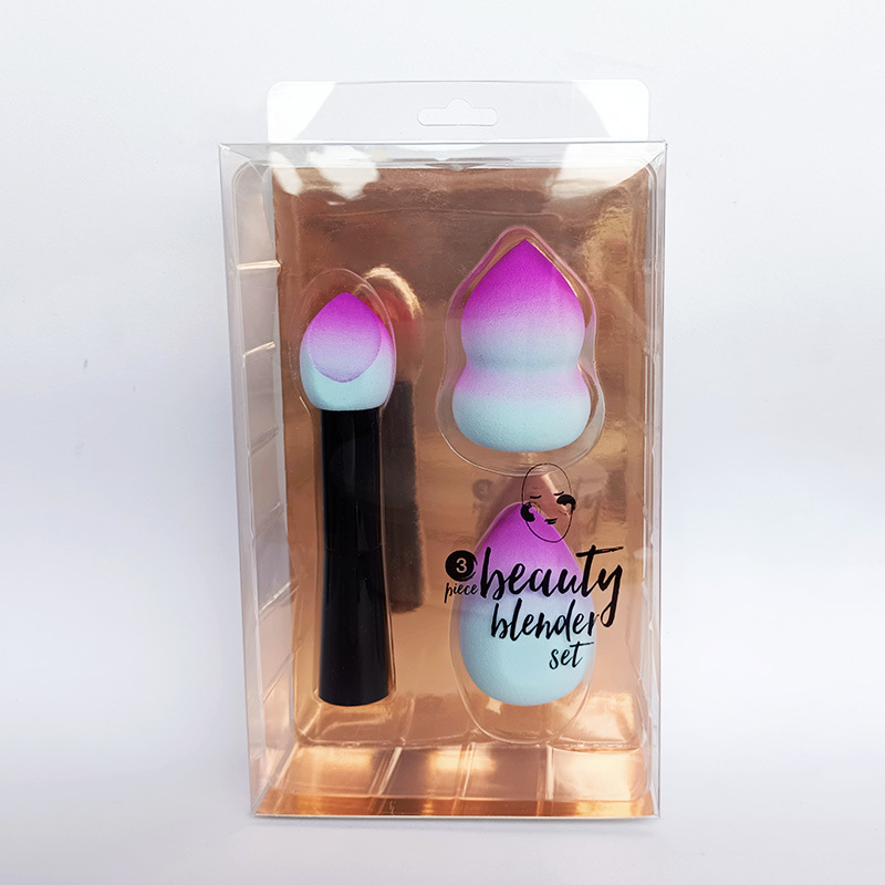 Sunny Gradient Gift Set Powder Puff Soaking Large Non-Latex Marble Beauty Egg Combination Sponge Head Brush