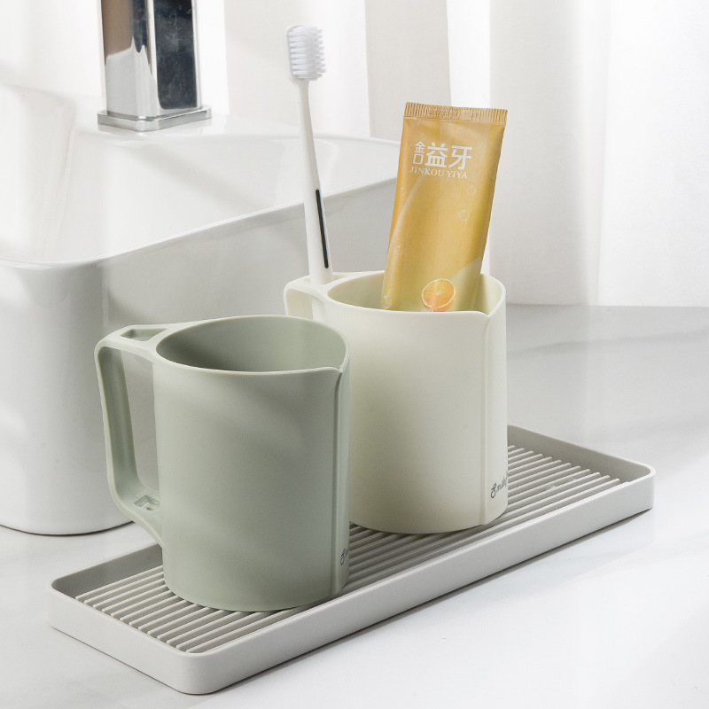 Household Creative Brush Cup Toothholder Cup Simple Couple Mouthwash Cup Children Student Toothbrush Cup Wholesale