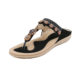 2024 Summer New Bohemian Style Handmade Flower Thong Sandals Women's Fashion All-match Slippers Wholesale