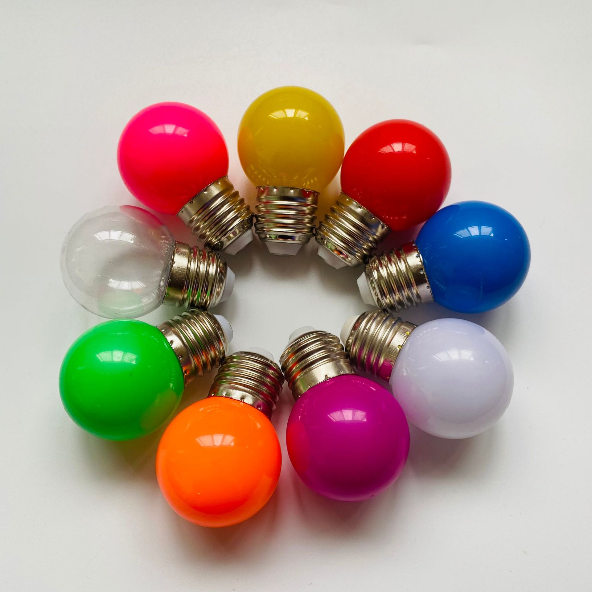 Golden Crown LED Light Bulb Colorful Christmas Decoration Small Color Bubble G45 Color Low Voltage Ball Bubble E27 Ball Bubble Marquee