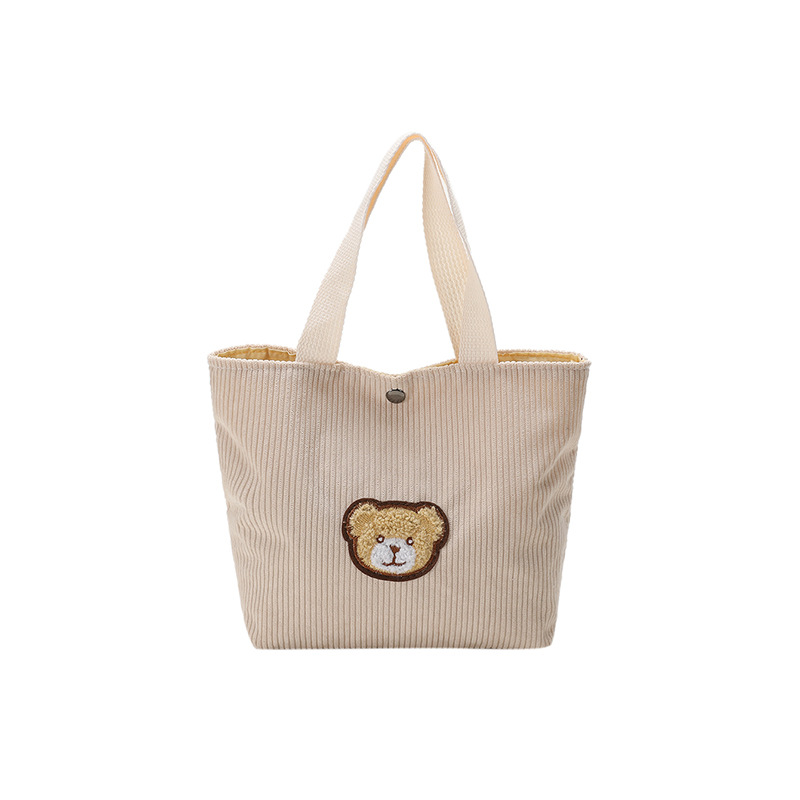 Handbag Small 2023 New Bag Mini Corduroy Female Student Cute Lunch Bag All-match Small Handbag