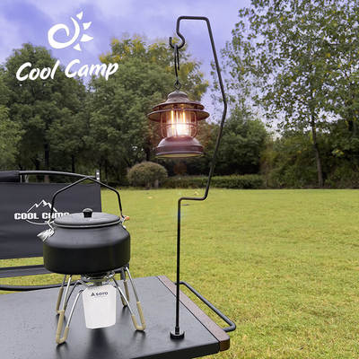 Outdoor camping IGT table light stand vintage wrought iron camping lamp hanging stand desktop magnet light pole camp lighting stand