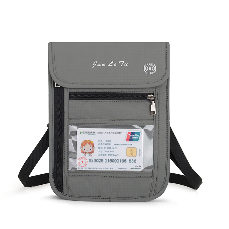 Amazon hot selling business travel passport storage bag halter shoulder crossbody RFID anti-theft multifunctional id bag