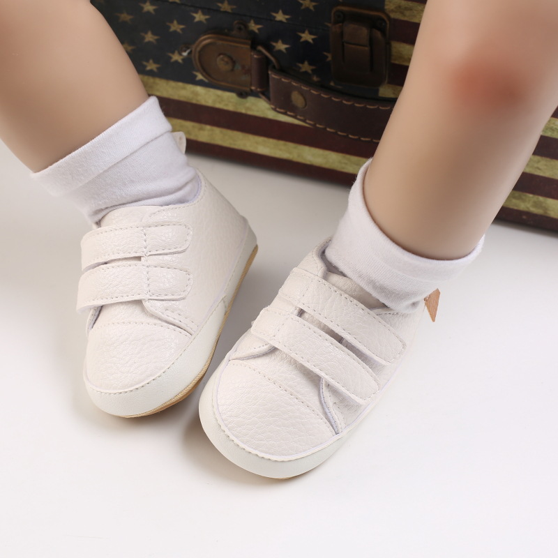 Spring and Autumn New 0-12 Months Soft Bottom Baby Shoes PU Top Low Top Baby Toddler Shoes