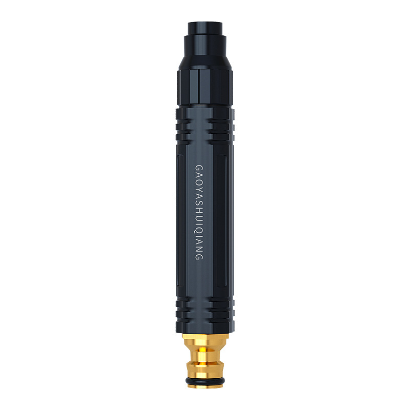 Cross-border explosives new all-plastic upgrade car wash household high-pressure water gun head black diamond rocket nozzle direct spray gun
