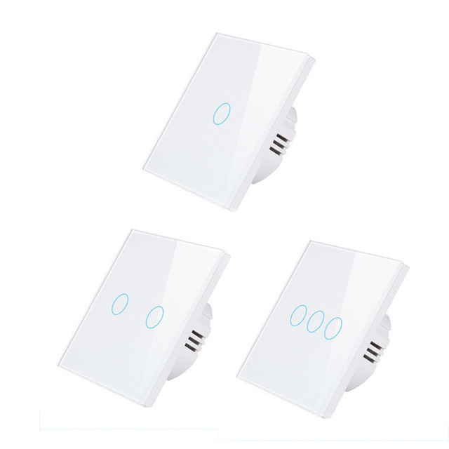 86-type European standard British standard single touch switch 123 open pure touch sensor switch glass panel lamp switch