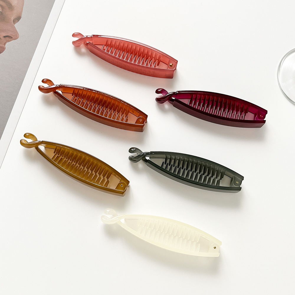 Accessori per capelli con molletta a banana color gelatina, volume per capelli, molletta multi-torsione, grande molletta verticale, semplice molletta per coda di cavallo, molletta per la parte superiore con una sola parola_voghion.com