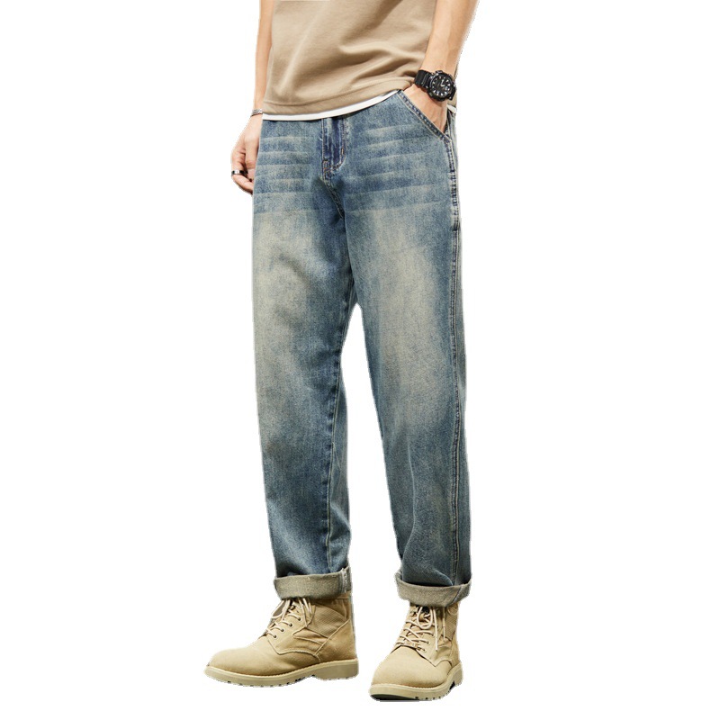 Tencel Lyocell Jeans Men's 2025 Summer Thin Straight Loose and Comfortable Korean Casual Long Pants for Men