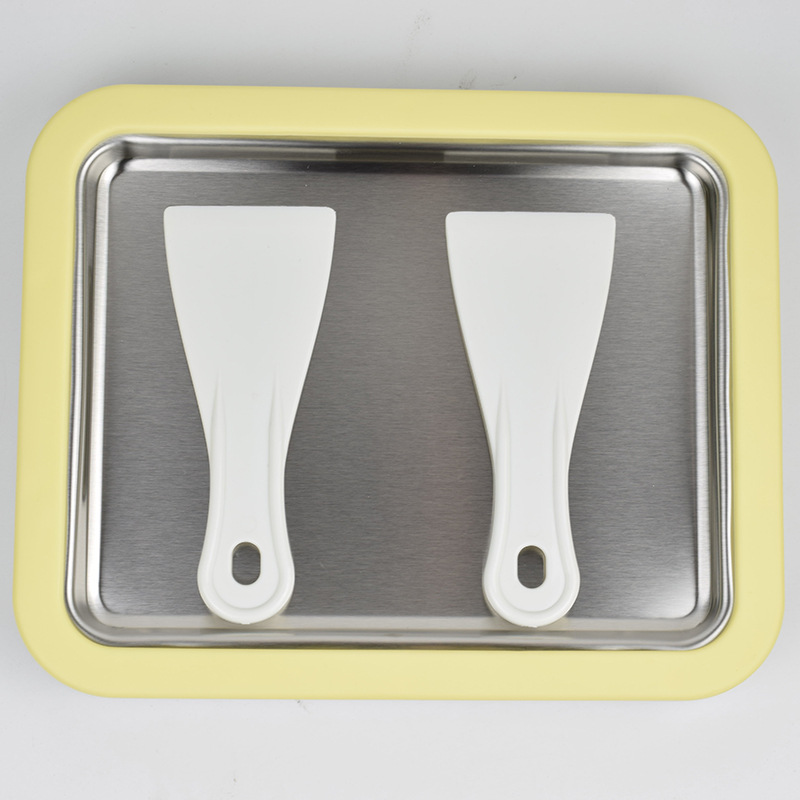 Yellow large stainless steel plate-size 26*21*3.2cm