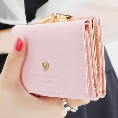 Foreign Trade New Wallet Women's Short Style Student Women's Simple Buckle Coin Card Holder Multi-functional Wallet Small Fresh