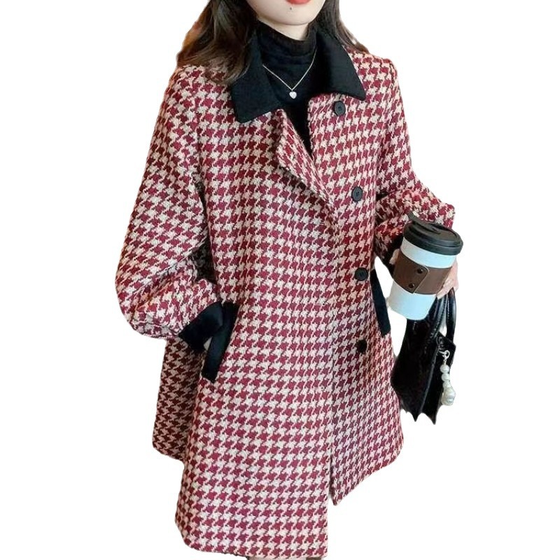 Winter verdickter Wollmantel Damen Winterkleidung 2023 neuer mittellanger Wollmantel im westlichen Stil kleiner Duft trendig_voghion.com