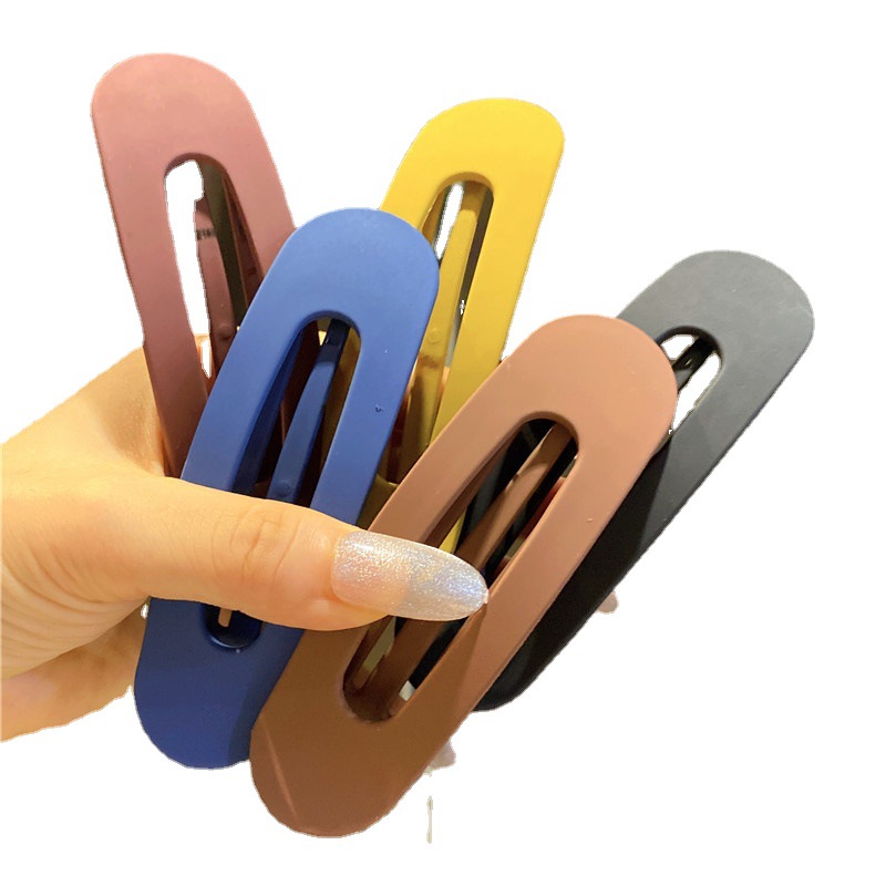 Candy color same style hairpin female forehead bangs clip side duckbill clip large frosted hairpin broken hair clip headdress
