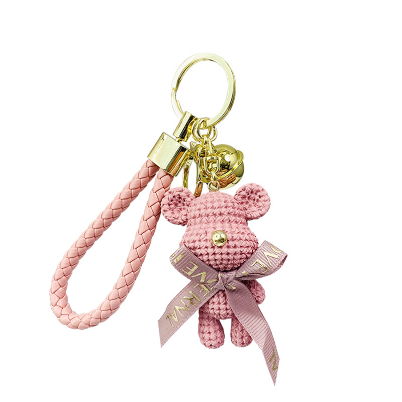 Cute Bear Wholesale Key Pendant Couple Bag Pendant Key Chain ins Cartoon Doll Resin Keychain
