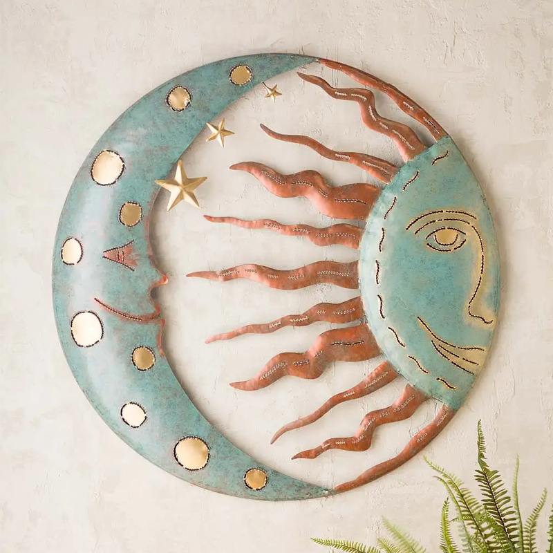 Sun Star Moon wall decoration creative bedroom wall hanging living room indoor dining room wall pendant