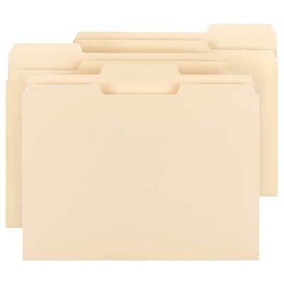 100 Amazon Manila folder letter size paper folder Manila folder 1/3