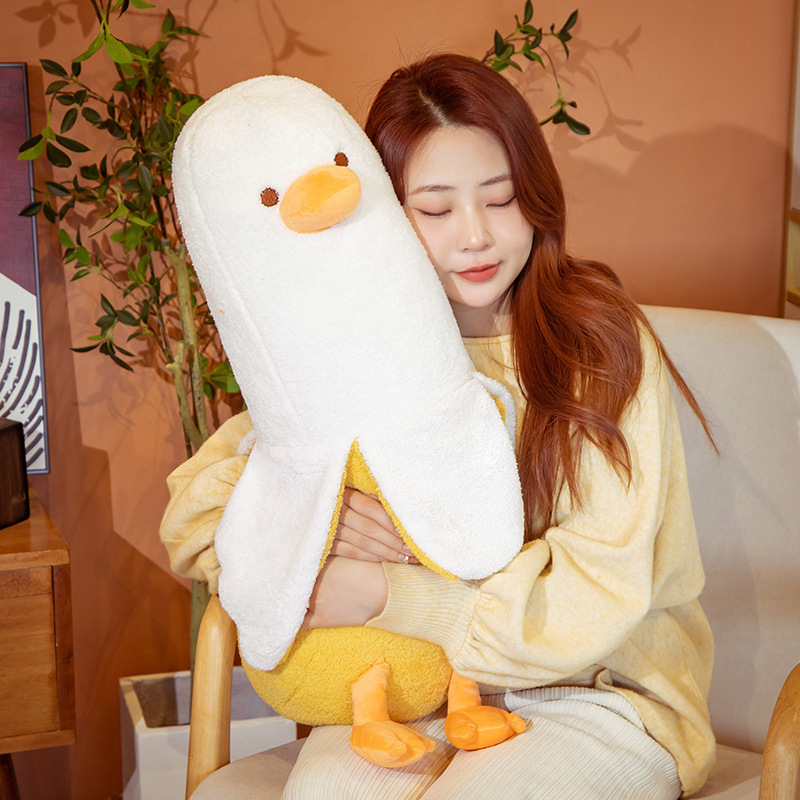 Cross-border creative funny make friends duck banana duck doll duck duck doll pillow plush toy can be vacuumed