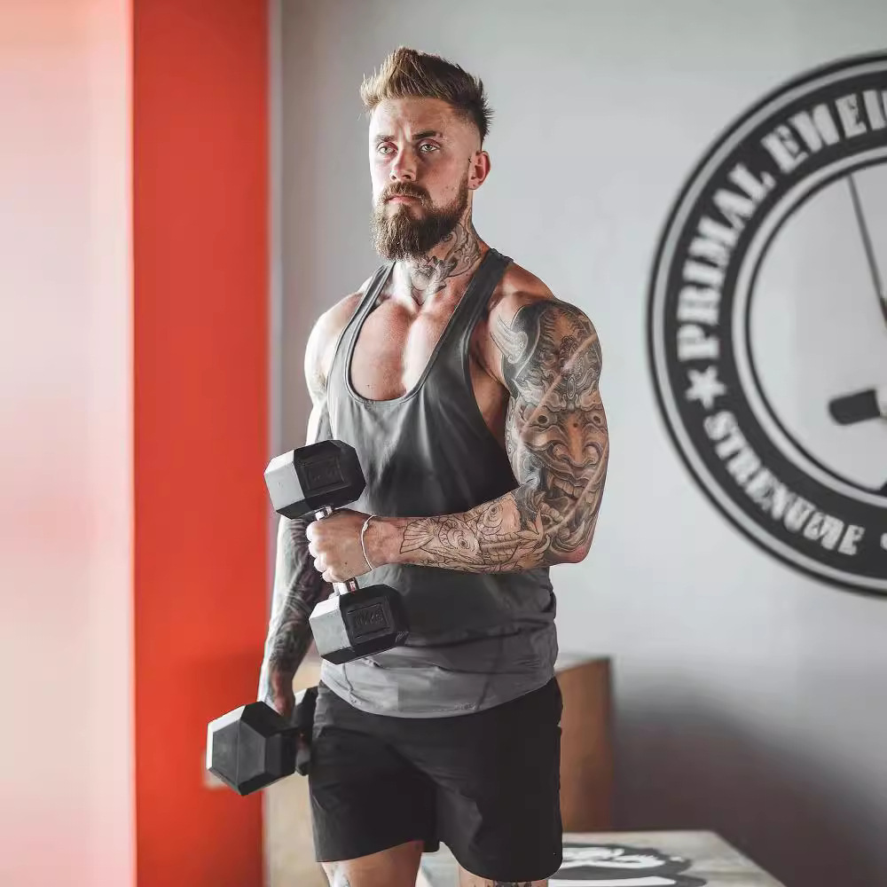 Men's Vest Summer Sports Fitness Leisure Blank Quick-drying Light Plate No Logo Stitching Elastic Vest AliExpress