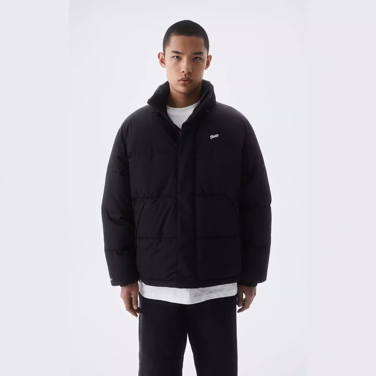 Men's technology fabric stitching cotton jacket jacket 8710/519