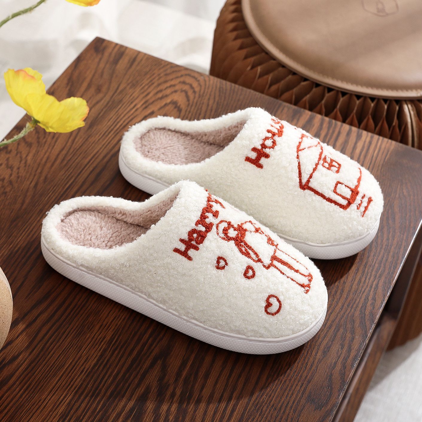 Amazon cross-border popular European and American Idol aidou Harry's house cotton slippers thick bottom plush slippers New