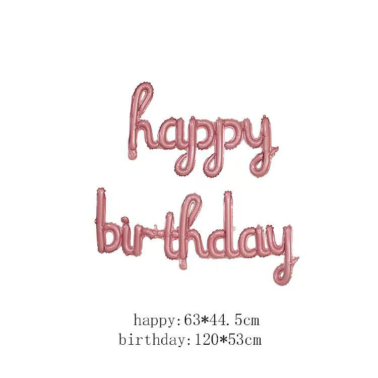 American Conjoined Letter Small happy birthday Aluminum Foil Balloon Cross-border happy birthday Aluminum Film Balloon