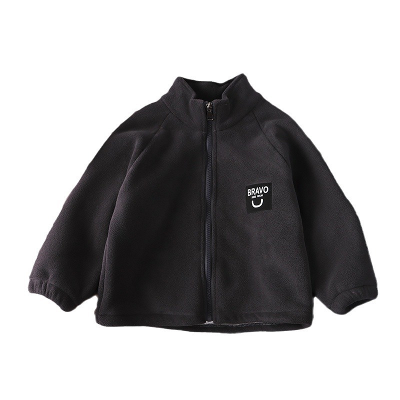 2023 children's winter fleece-lined thickened coat cotton-padded jacket medium and big children all-match warm outer wear cotton-padded jacket boys and girls